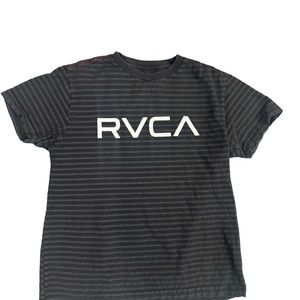 Boys Striped RVCA logo T Shirt